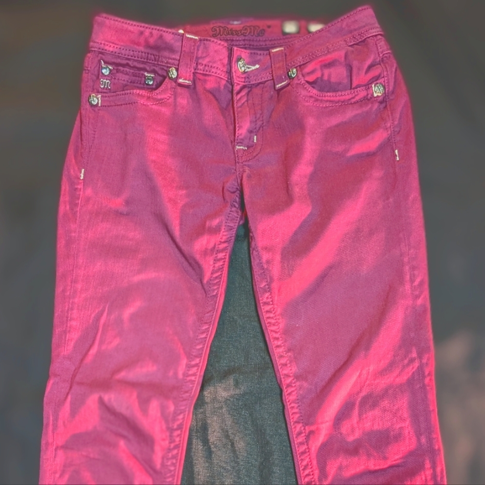 Miss Me skinny jeans, raspberry